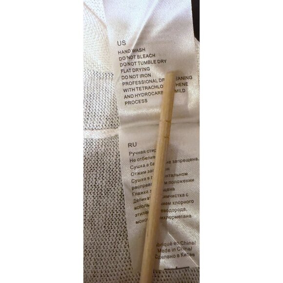 Estheme Paris Linen Top L Rainbow Stripes V Neck Retro Minimalist 100% Linen - Picture 5 of 6